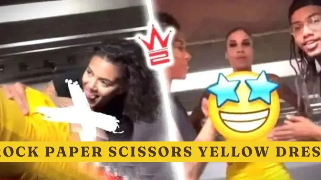 Rock Paper Scissors Yellow Dress