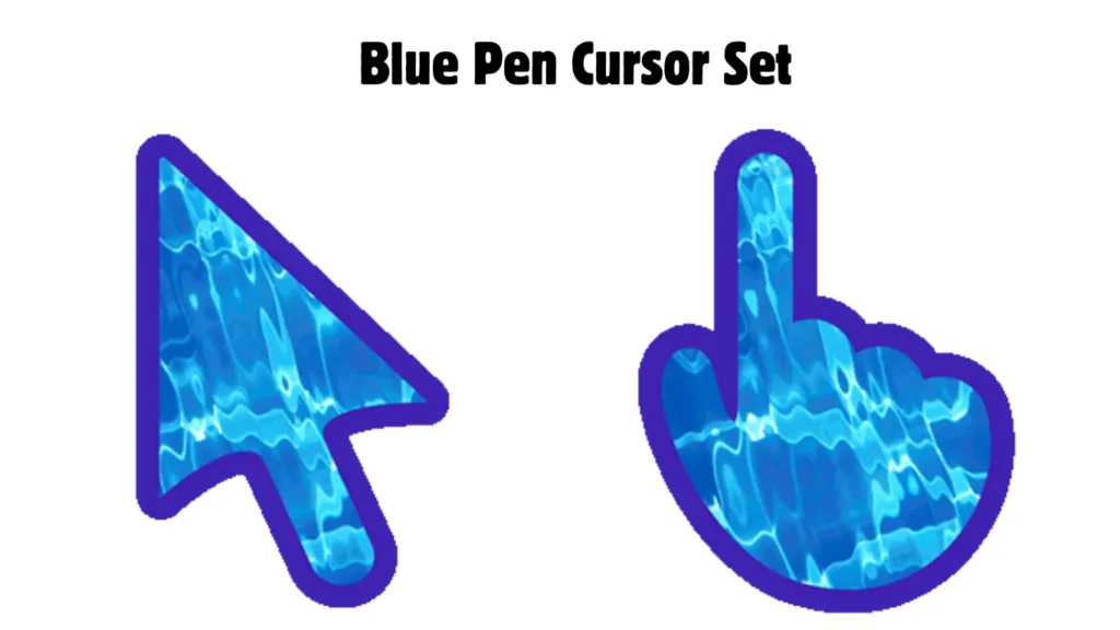 Blue Pen Cursor Set