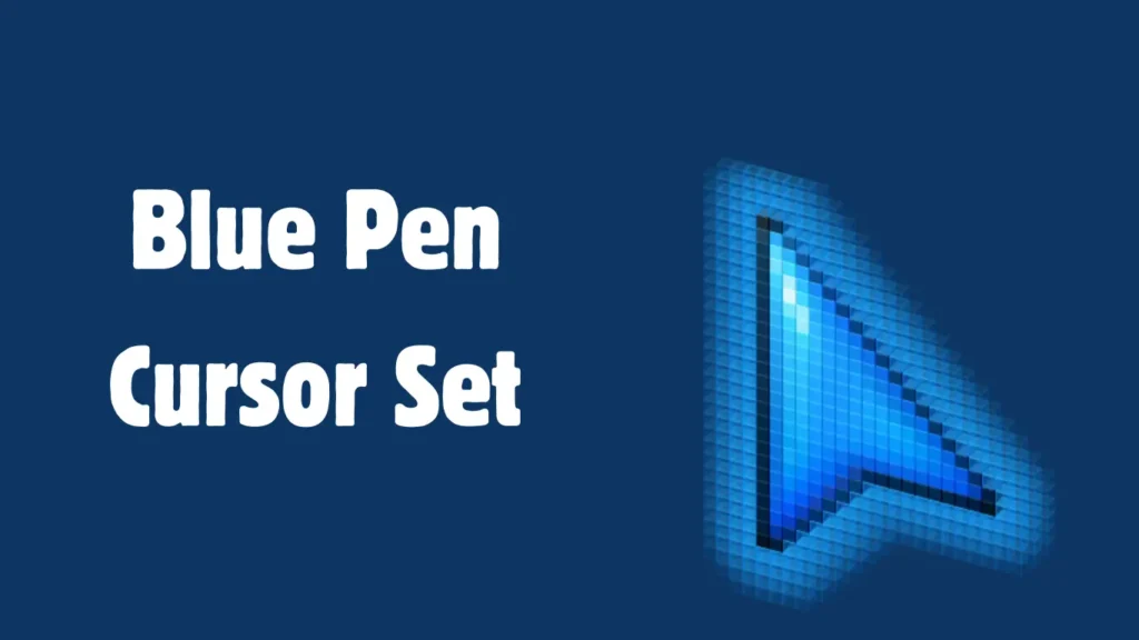 Blue Pen Cursor Set