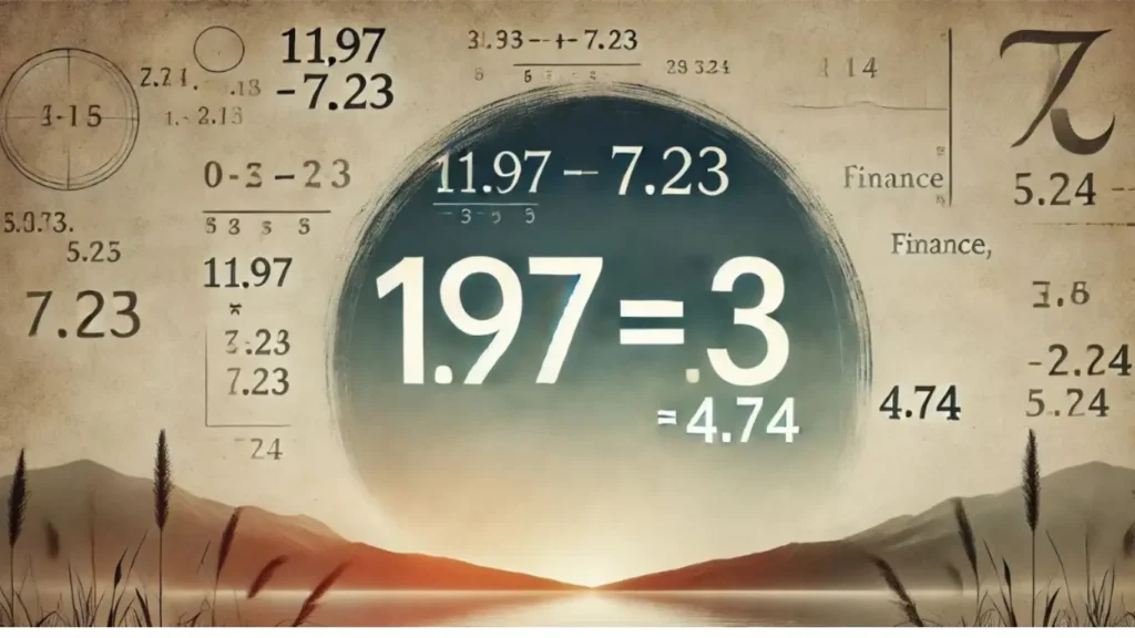 What is the Difference Between 11.97 and 7.23